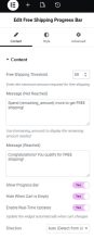 Elegant Free Shipping Progress Bar for WooCommerce Elementor Widget - Content Settings