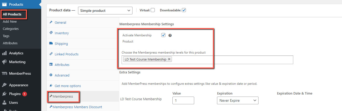 MemberPress WooCommerce Plus - LearnDash Integration Step 2