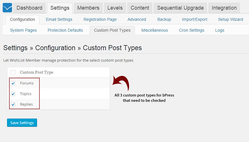 Enabling Custom Post Types for bbPress