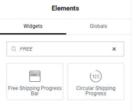 free shipping bar elementor widgets