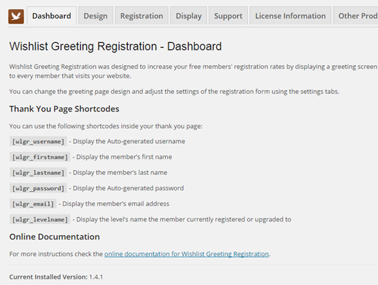 wishlist-greeting-registration-shortcodes
