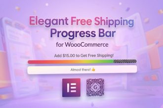 Elegant Free Shipping Progress Bar for WooCommerce