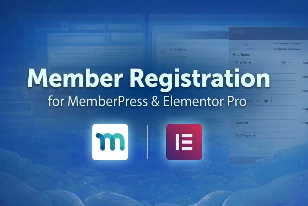 Member Registration for MemberPress & Elementor Pro
